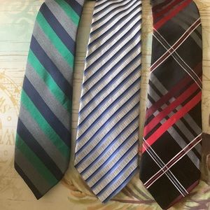 Three Men’s Dress Shirt Ties